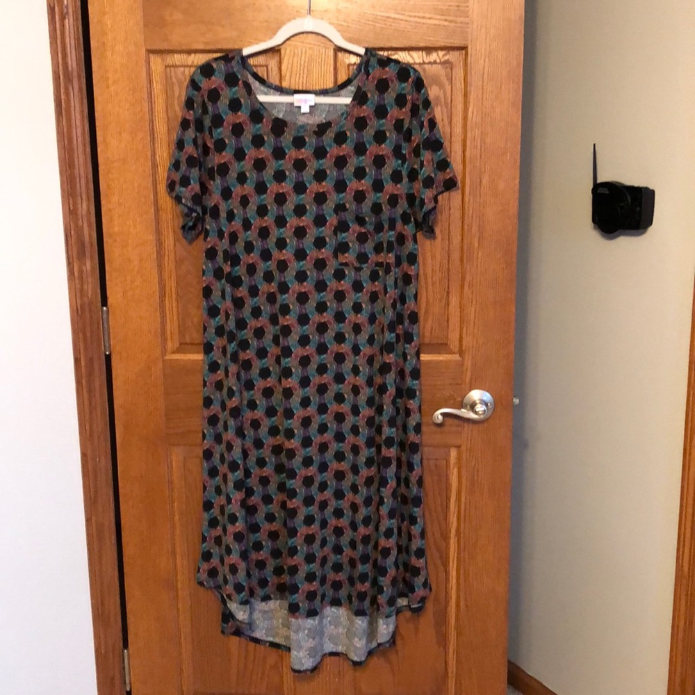 Lularoe Colorful Rings Carly Dress NWOT